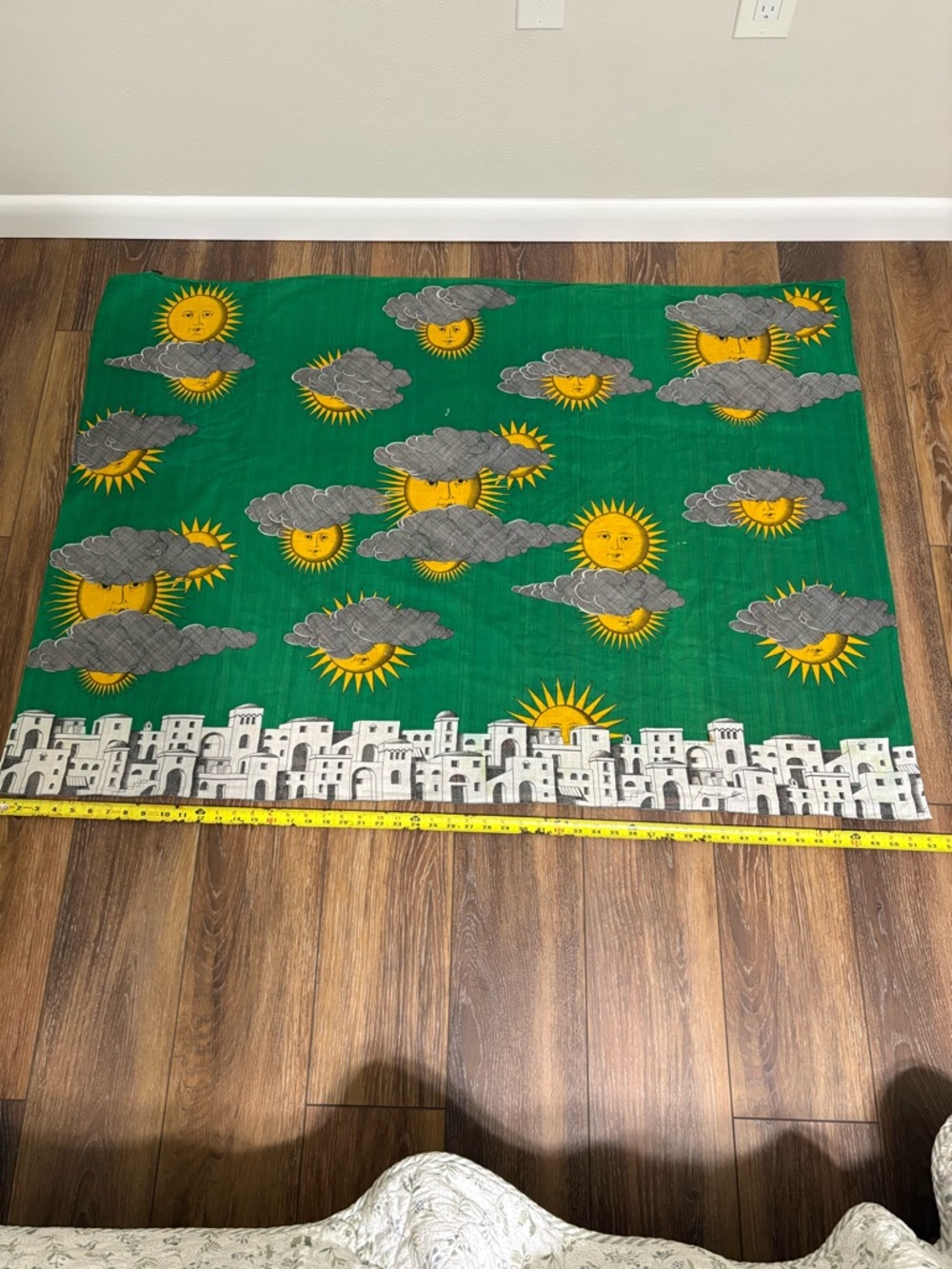 Fornasetti SOLE DI CAPRI Pattern Scarf Green Made in Italy